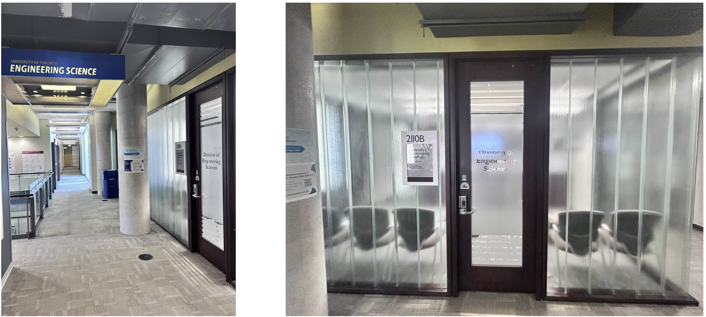 Picture of the outside of the Engineering Science Office